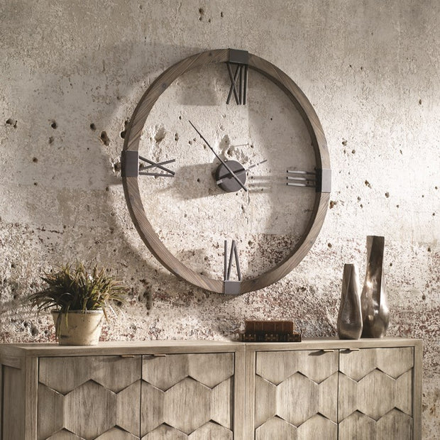 Uttermost Marcelo Rustic Modern Wall Clock