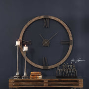Uttermost Marcelo Rustic Modern Wall Clock