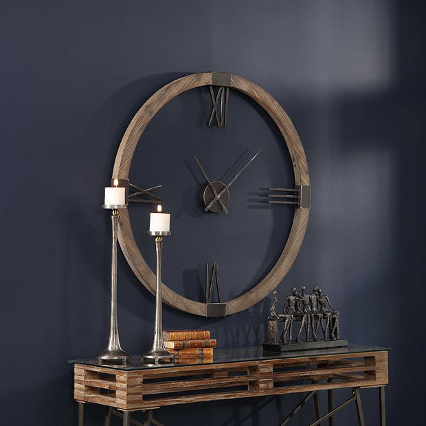 Uttermost Marcelo Rustic Modern Wall Clock