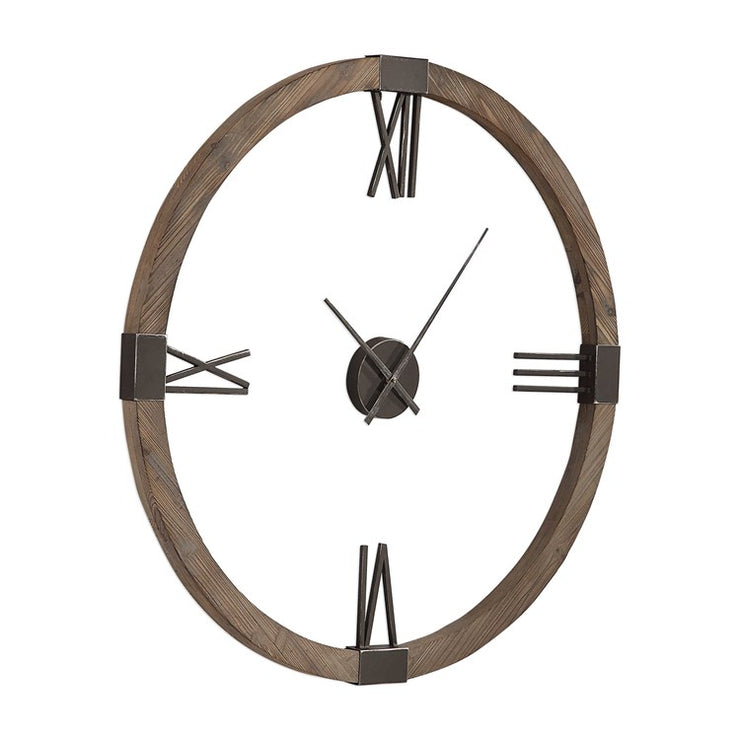 Uttermost Marcelo Rustic Modern Wall Clock