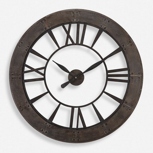 Uttermost Ronan Rustic Bronze Wall Clock
