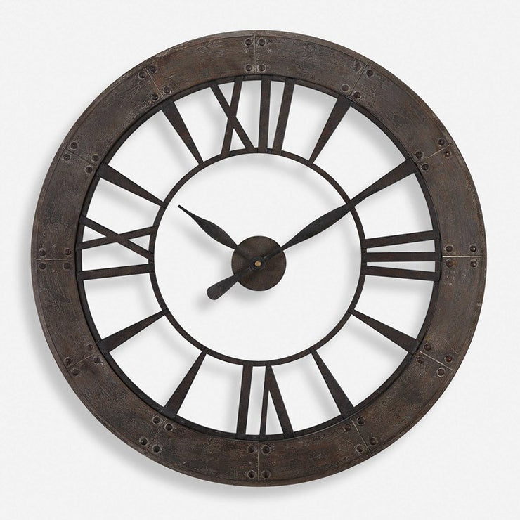 Uttermost Ronan Rustic Bronze Wall Clock