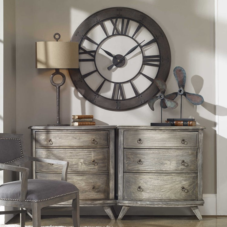 Uttermost Ronan Rustic Bronze Wall Clock