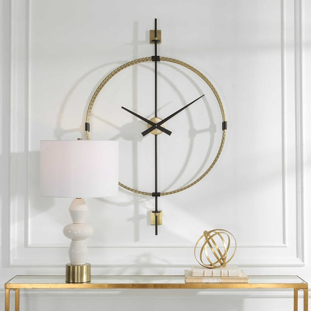Uttermost Time Flies Contemporary Wall Clock