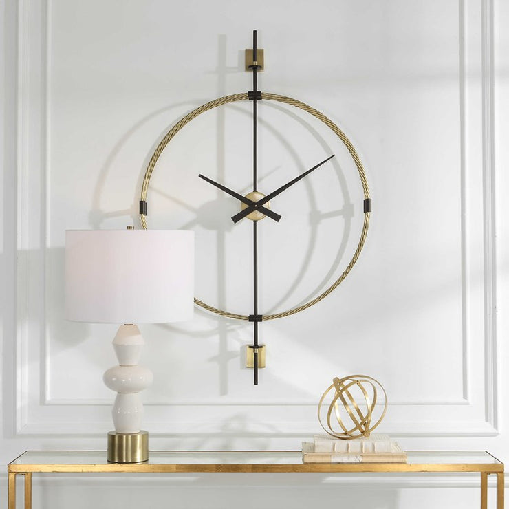 Uttermost Time Flies Contemporary Wall Clock