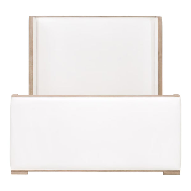 Essentials For Living Tailor Shelter Cal King Bed ~ LiveSmart Peyton-Pearl Performance Fabric Natural Gray Oak