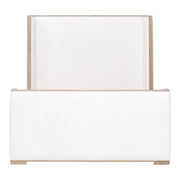 Essentials For Living Tailor Shelter Queen Bed ~ LiveSmart Peyton-Pearl Performance Fabric Natural Gray Oak