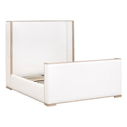 Essentials For Living Tailor Shelter Cal King Bed ~ LiveSmart Peyton-Pearl Performance Fabric Natural Gray Oak
