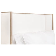Essentials For Living Tailor Shelter Cal King Bed ~ LiveSmart Peyton-Pearl Performance Fabric Natural Gray Oak