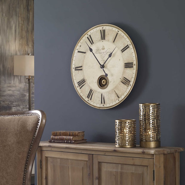 Uttermost Harrison Gray 23” Wall Clock
