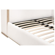 Essentials For Living Tailor Shelter Cal King Bed ~ LiveSmart Peyton-Pearl Performance Fabric Natural Gray Oak
