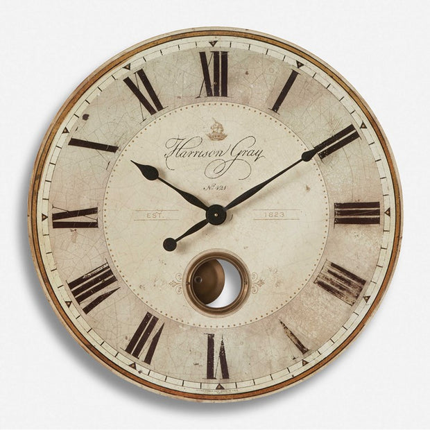 Uttermost Harrison Gray 23” Wall Clock