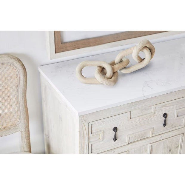 Essentials For Living Cinq Wood Link ~ White Wash Pine