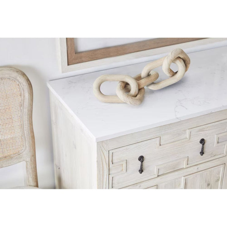 Essentials For Living Cinq Wood Link ~ White Wash Pine