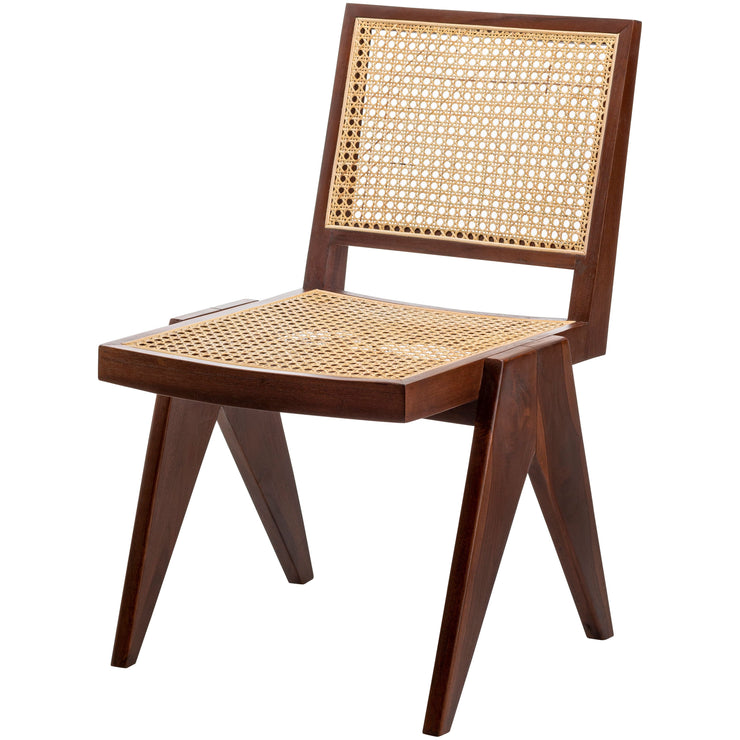 Surya Hague Modern Set of 2 Rattan & Wood Dining Chairs