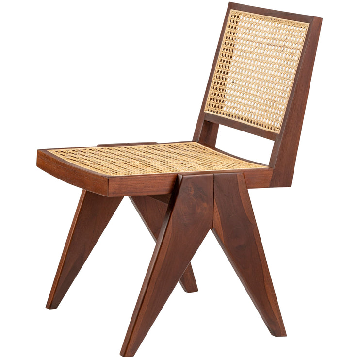 Surya Hague Modern Set of 2 Rattan & Wood Dining Chairs