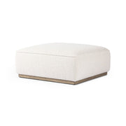Four Hands Sinclair Square Ottoman 36” ~ Knoll Natural Cream Boucle Upholstered Performance Fabric