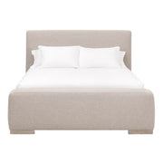 Essentials For Living Warren Queen Bed ~ LiveSmart Gellar-Jute Performance Fabric With Natural Gray Oak