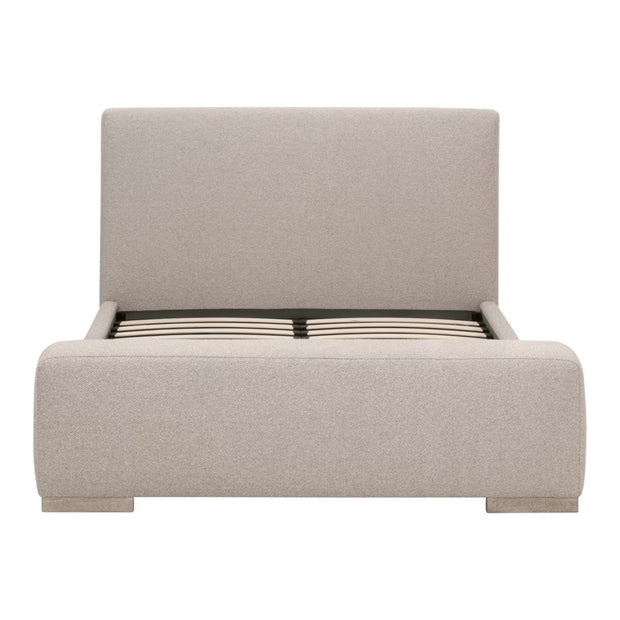 Essentials For Living Warren Queen Bed ~ LiveSmart Gellar-Jute Performance Fabric With Natural Gray Oak