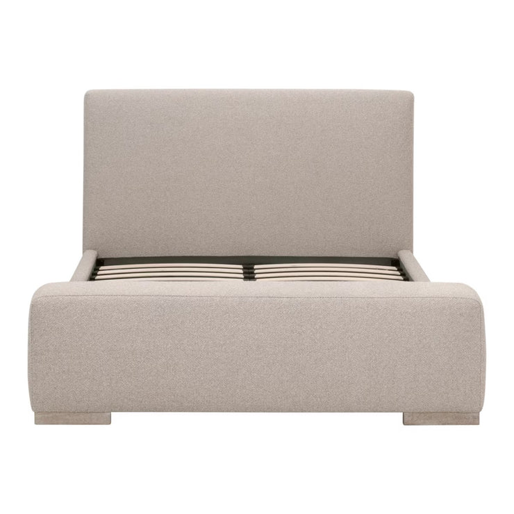 Essentials For Living Warren Queen Bed ~ LiveSmart Gellar-Jute Performance Fabric With Natural Gray Oak