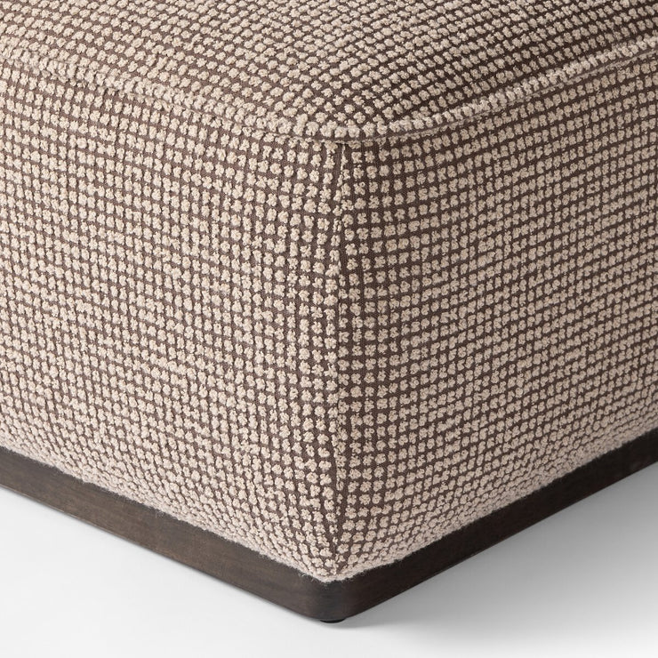 Four Hands Sinclair Square Ottoman 21” ~ Barrow Taupe Upholstered Performance Fabric