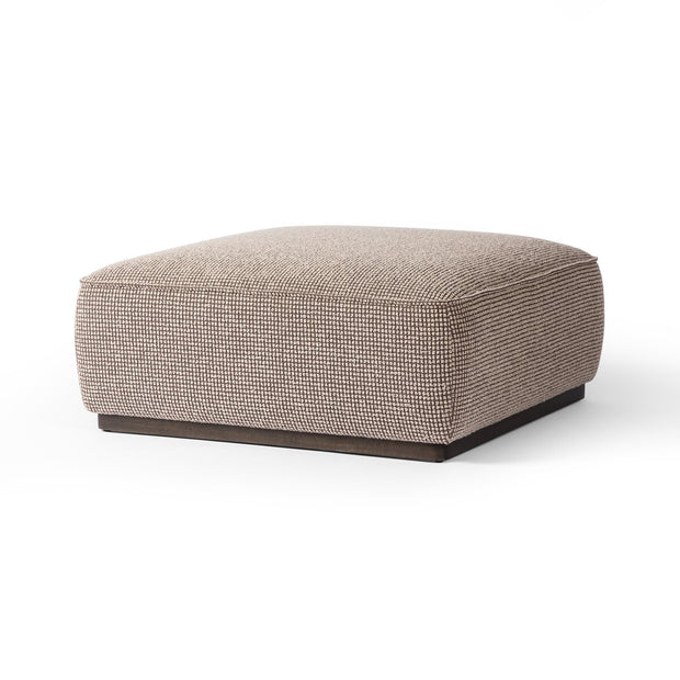 Four Hands Sinclair Square Ottoman 36” ~ Barrow Taupe Upholstered Performance Fabric