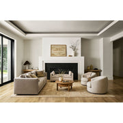 Surya Lindley Modern Cream Swivel Chair