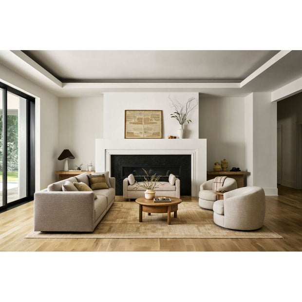 Surya Lindley Modern Cream Swivel Chair