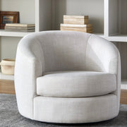 Surya Lindley Modern Cream Swivel Chair