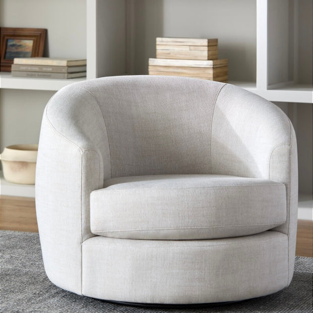 Surya Lindley Modern Cream Swivel Chair