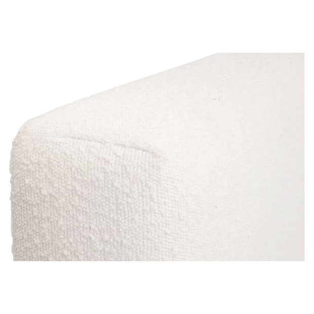 Essentials For Living Warren Standard King Bed ~ LiveSmart Boucle-Snow Performance Fabric With Natural Gray Oak