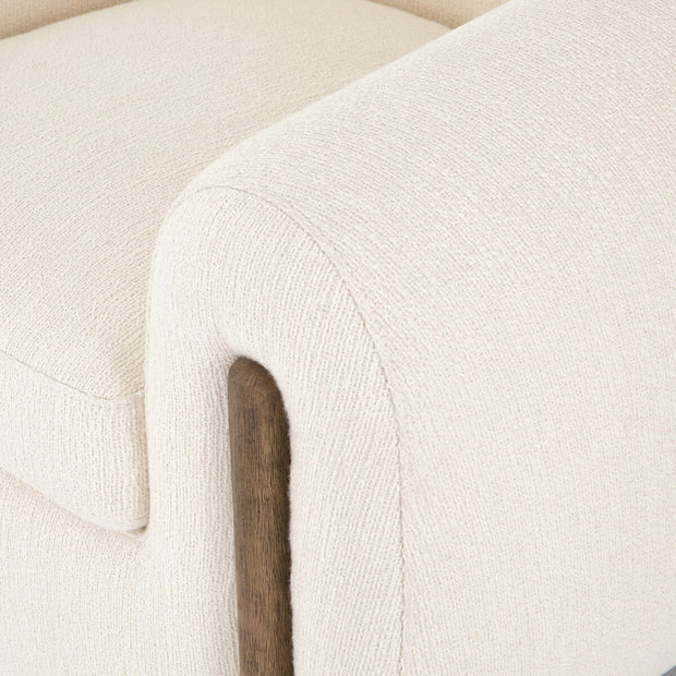 Four Hands Lyla Barrel Chair ~ Kerbey Ivory Upholstered Performance Fabric