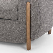 Four Hands Lyla Barrel Chair ~ Capri Ebony Upholstered Performance Fabric