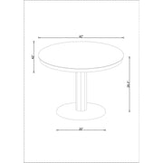 Surya Arista Ash Wood 42” Round Dining Table