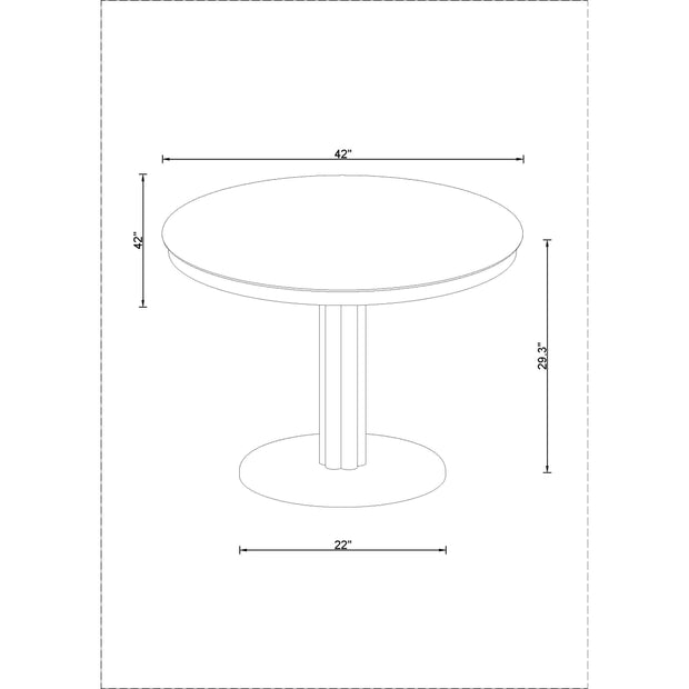 Surya Arista Ash Wood 42” Round Dining Table