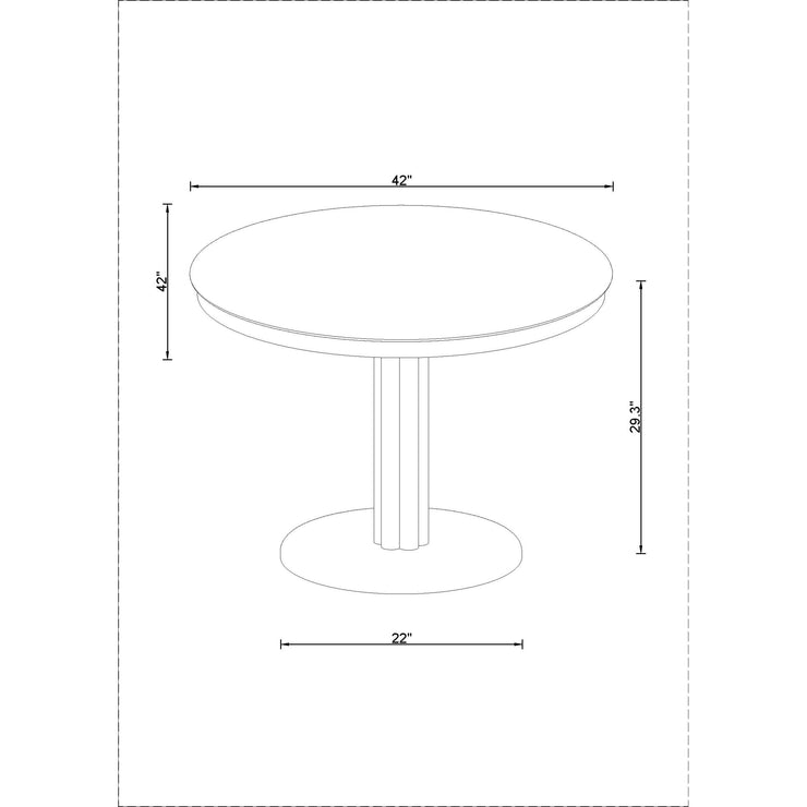 Surya Arista Ash Wood 42” Round Dining Table