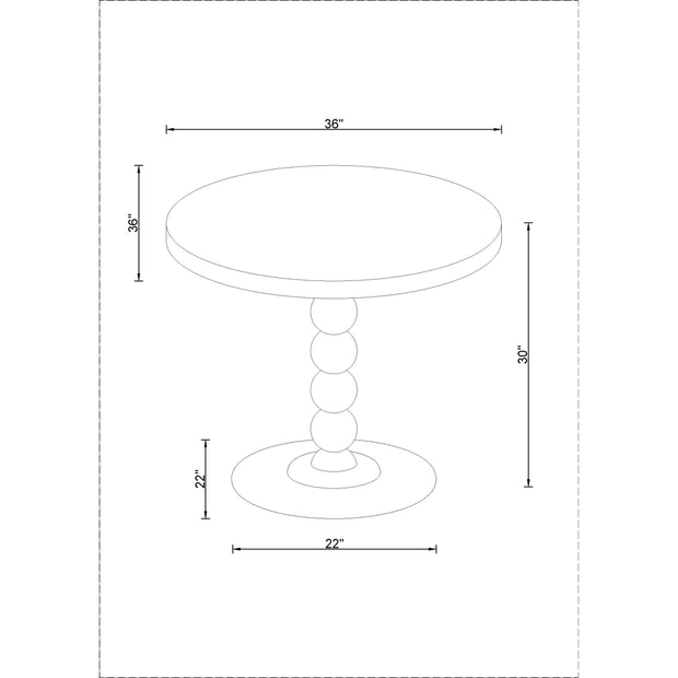 Surya Del Ray Stained Ash Wood 36” Round Dining Table