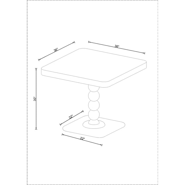 Surya Del Ray Stained Ash Wood Dining Table