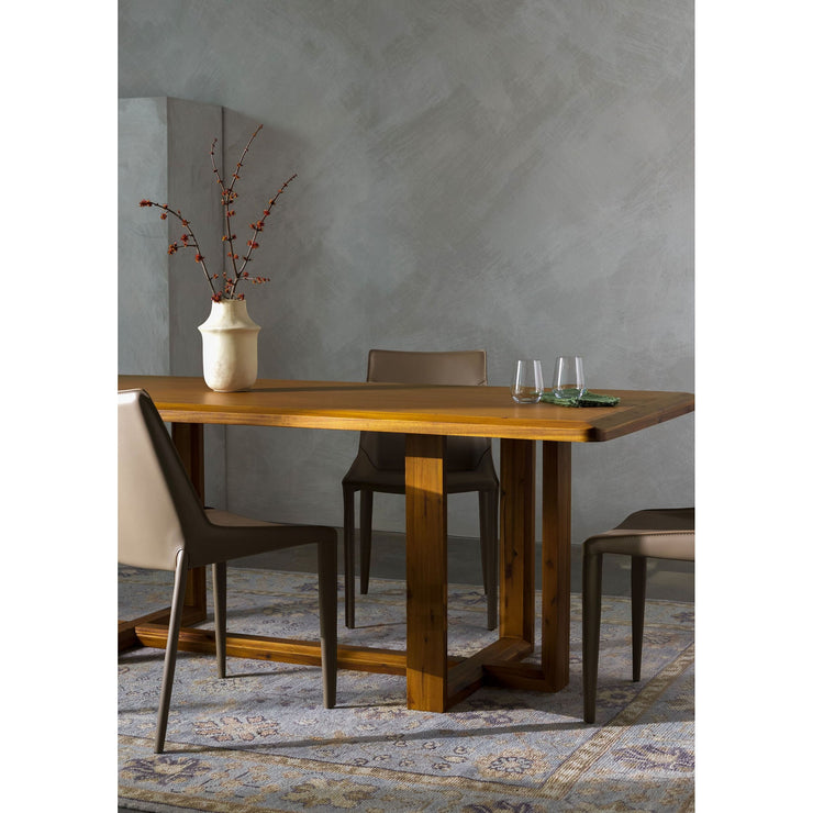Surya Northbank Wheat Brushed Acacia Wood Dining Table