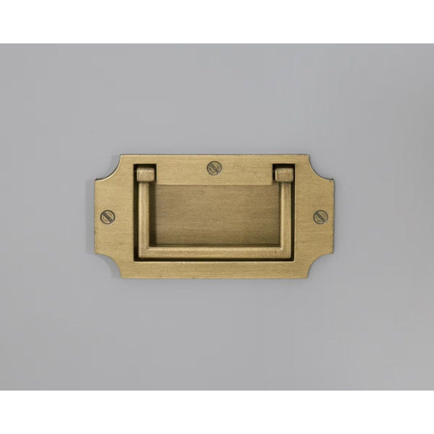 Essentials For Living Bradley 2-Drawer Nightstand ~ Dove Gray, Brushed Gold Hardware