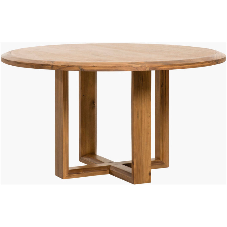 Surya Northbank Wheat Brushed Acacia Wood Round Dining Table