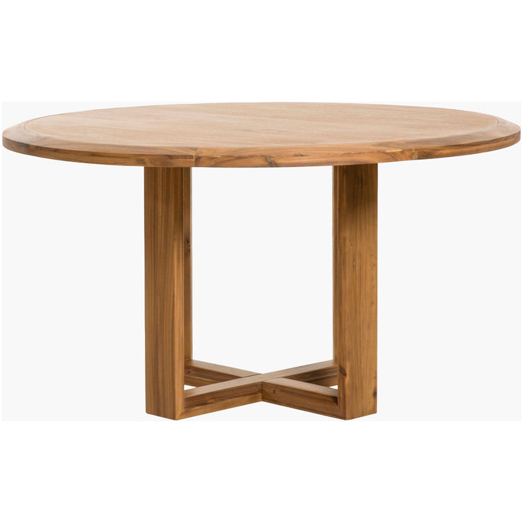 Surya Northbank Wheat Brushed Acacia Wood Round Dining Table