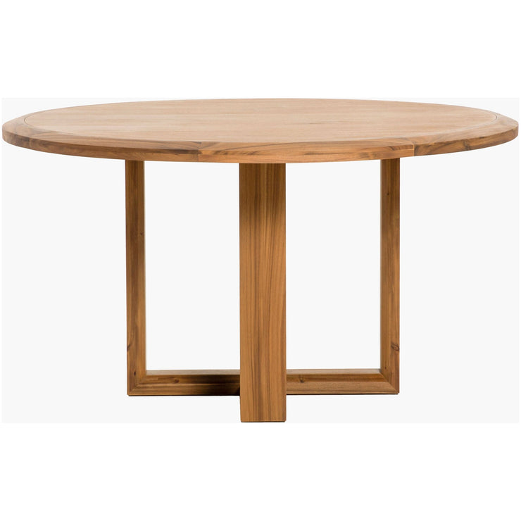 Surya Northbank Wheat Brushed Acacia Wood Round Dining Table
