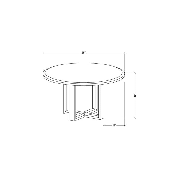 Surya Northbank Wheat Brushed Acacia Wood Round Dining Table