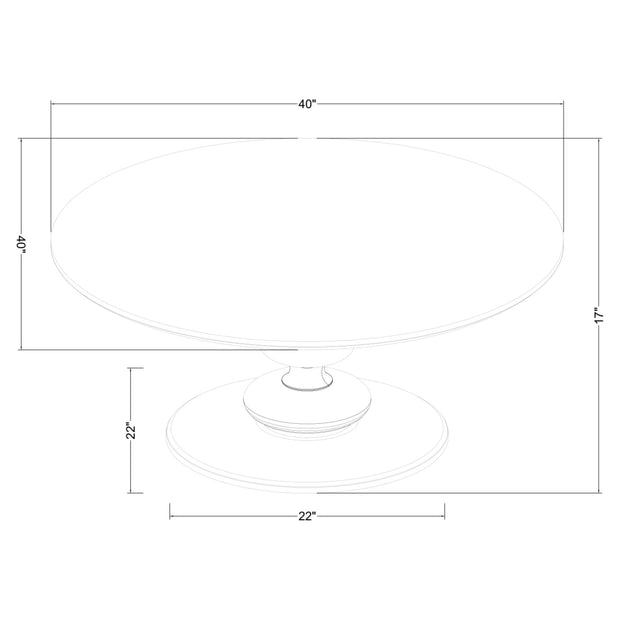 Surya Adour Modern Natural Oak Round Coffee Table