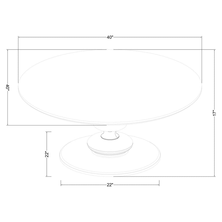 Surya Adour Modern Natural Oak Round Coffee Table