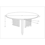 Surya Agnes Modern Black Mango Wood Round Coffee Table