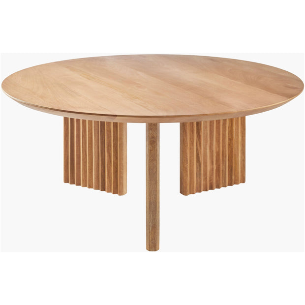 Surya Agnes Modern Natural Mango Wood Round Coffee Table