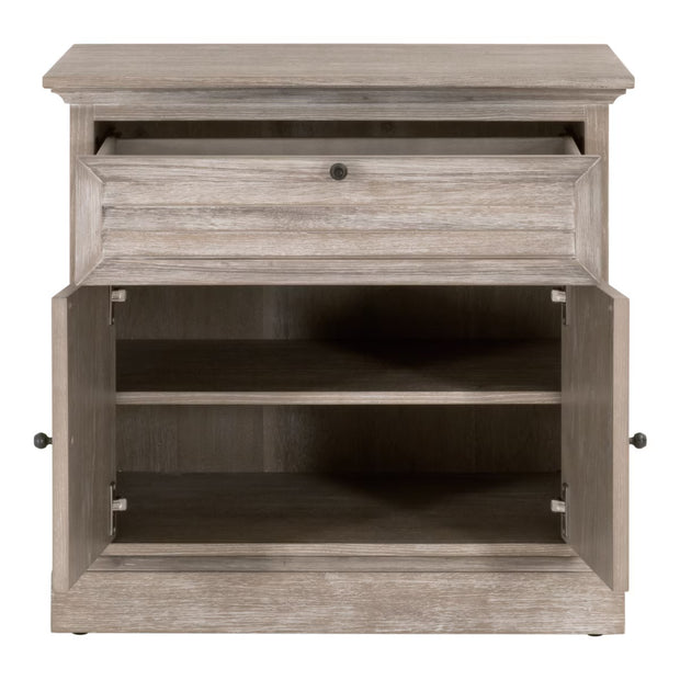 Essentials For Living Eden 1-Drawer 2-Door Nightstand ~  Natural Oak Acacia