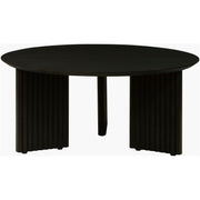 Surya Agnes Modern Black Mango Wood Round Coffee Table